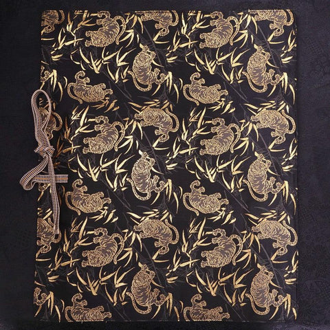Musashi Japanese Style Kitchen Knife Roll Tiger 4 Pockets Handmade