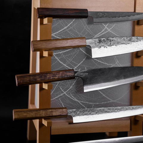 Musashi Kitchen Knives Displaying Sugi