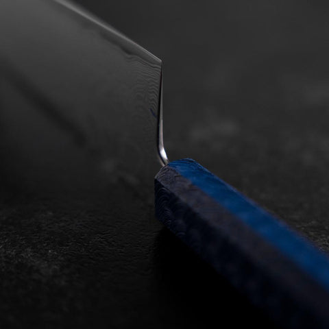 Nakiri AUS-10 Damascus Blue Urushi Handle 165mm