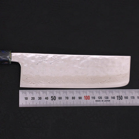 Nakiri AUS-10 Nashiji Damascus Ocean Fireworks Handle 165mm