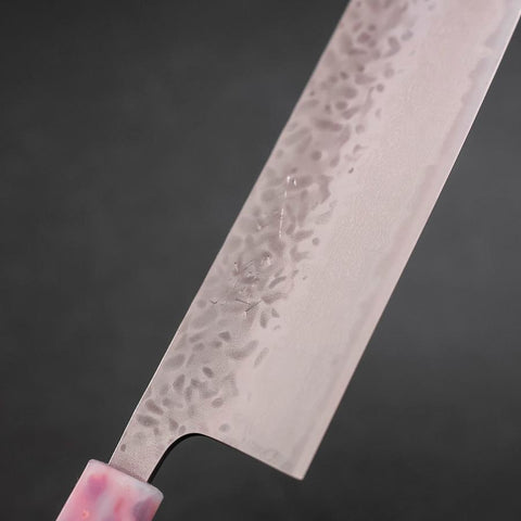 Nakiri AUS-10 Tsuchime Damascus Ocean Sakura Rose Gold Handle 165mm