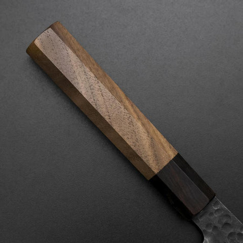 Nakiri AUS-8 Kurouchi Tsuchime Shitan Walnut Handle 170mm