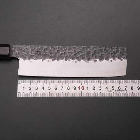 Nakiri AUS-8 Kurouchi Tsuchime Shitan Walnut Handle 170mm