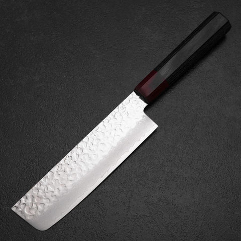 Nakiri AUS-8 Tsuchime Damascus Pakka Handle 165mm