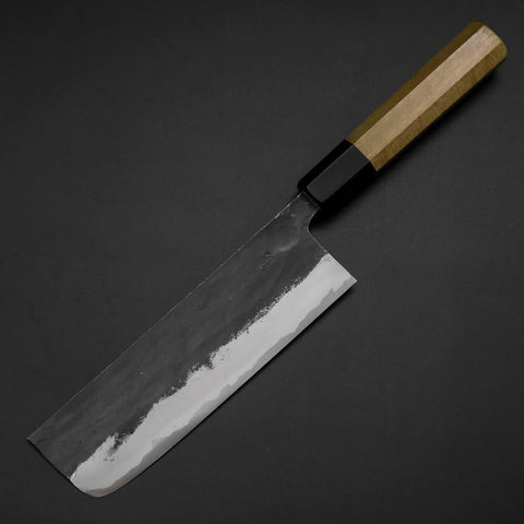 Nakiri Blue Steel #1 Kurouchi Buffalo Magnolia Handle 165mm