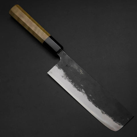 Nakiri Blue Steel #1 Kurouchi Buffalo Magnolia Handle 165mm