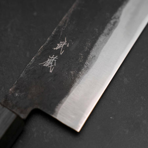 Nakiri Blue Steel #1 Kurouchi Dark Blue Urushi Handle 165mm