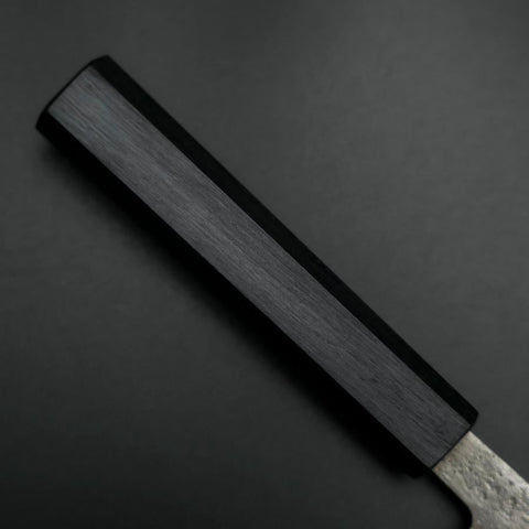 Nakiri Blue Steel #2 Stainless Clad Nashiji Dark Blue Urushi Handle 165mm