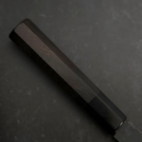Nakiri Blue Steel #2 Kurouchi Chokin Auspicious Cloud-Sun Buffalo Ebony Handle 165mm