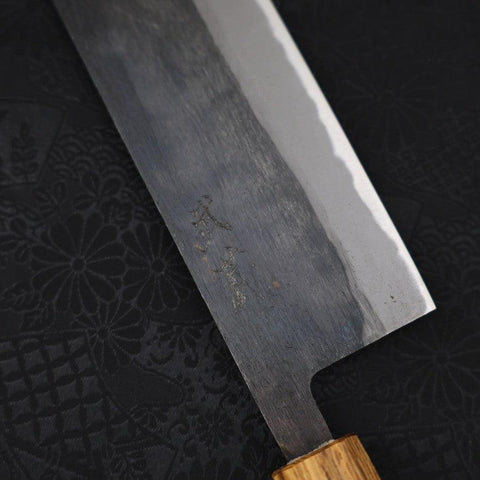 Nakiri Blue Steel #2 Kurouchi Oak Handle 165mm