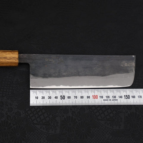 Nakiri Blue Steel #2 Kurouchi Oak Handle 165mm