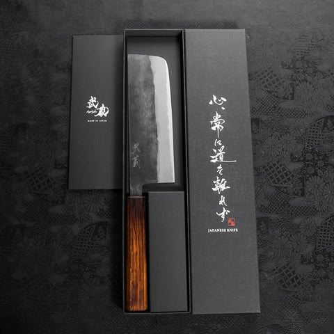 Nakiri Blue Steel #2 Kurouchi Sumi Urushi Handle 165mm