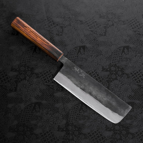 Nakiri Blue Steel #2 Kurouchi Sumi Urushi Handle 165mm