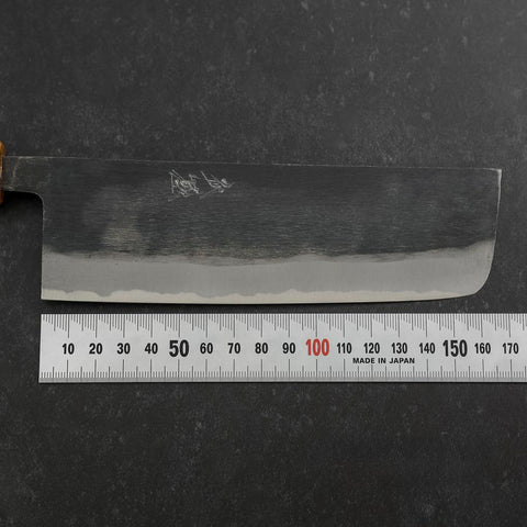Nakiri Blue Steel #2 Kurouchi Yaki Urushi Handle 165mm