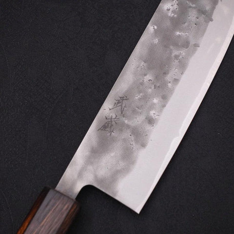 Nakiri Blue Steel #2 Nashiji Sumi Urushi Handle 165mm