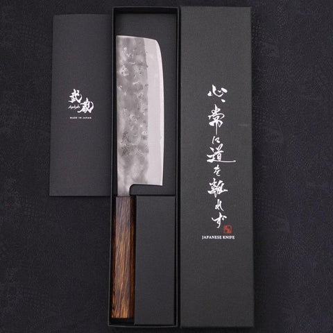 Nakiri Blue Steel #2 Nashiji Sumi Urushi Handle 165mm