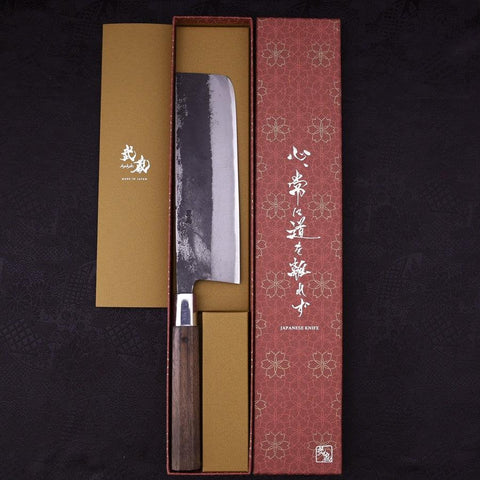Nakiri Blue Steel #2 Walnut Handle 200mm (7.9”)