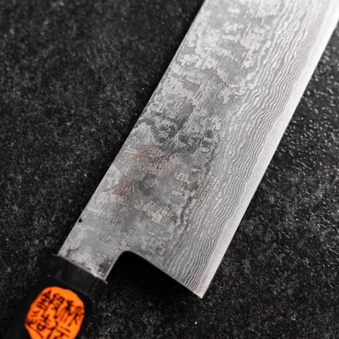 Nakiri SG-2 Black Damascus Buffalo Ebony Handle 165mm with Wooden box