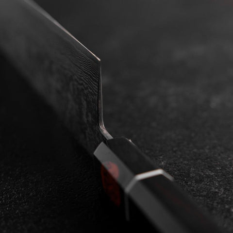 Nakiri SG-2 Black Damascus Buffalo Ebony Handle 165mm with Wooden box