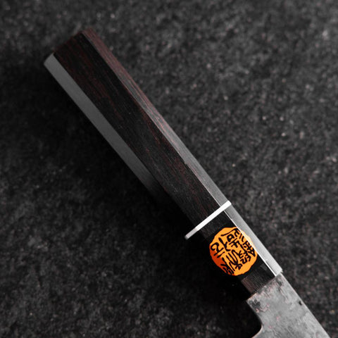 Nakiri SG-2 Black Damascus Buffalo Ebony Handle 165mm with Wooden box