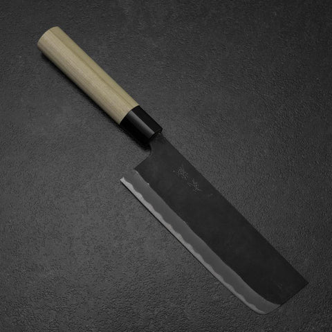 Nakiri SK Steel Kurouchi Kurigata Magnolia Handle 170mm