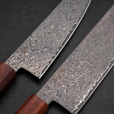 Nakiri & Santoku VG-10 Damas Manche en Ébène et Bois de Rose Sakura set
