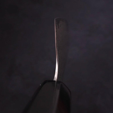 Nakiri Silver Steel #3 Damascus Buffalo Ebony Handle 165mm