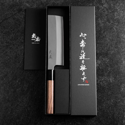 Nakiri Silver Steel #3 Kasumi Buffalo Walnut Handle 165mm