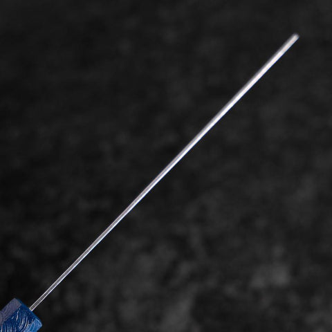 Nakiri Silver Steel #3 Nashiji Mirror Damascus Blue Urushi Handle 165mm