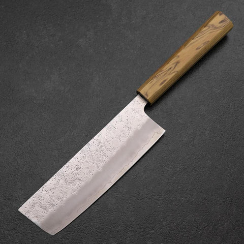 Nakiri Silver Steel #3 Nashiji Olive Handle 165mm