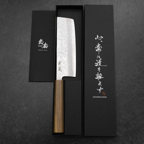 Nakiri Silver Steel #3 Nashiji Olive Handle 165mm