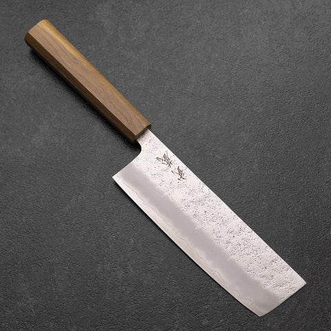 Nakiri Silver Steel #3 Nashiji Olive Handle 165mm