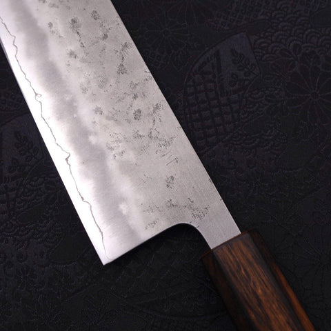 Nakiri Silver Steel #3 Nashiji Sumi Urushi Handle 165mm