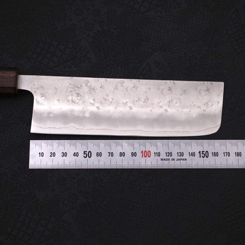 Nakiri Silver Steel #3 Nashiji Sumi Urushi Handle 165mm