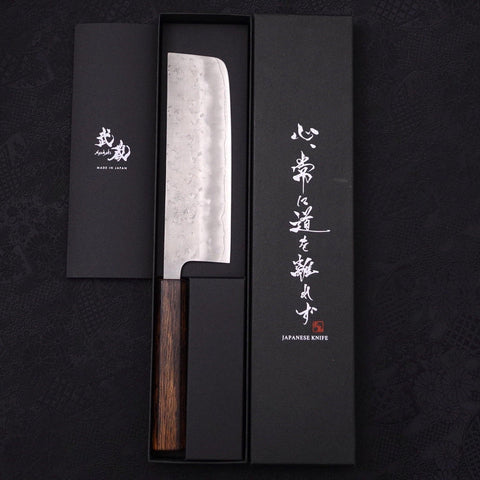 Nakiri Silver Steel #3 Nashiji Sumi Urushi Handle 165mm