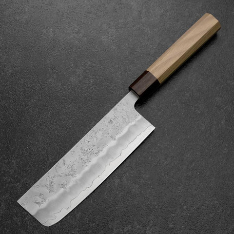 Nakiri Silver Steel #3 Nashiji Walnut Handle 165mm