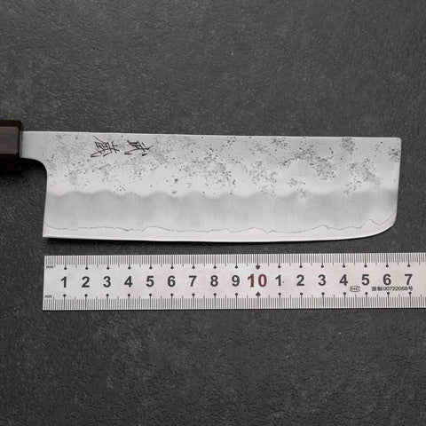 Nakiri Silver Steel #3 Nashiji Walnut Handle 165mm