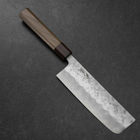 Nakiri Silver Steel #3 Nashiji Walnut Handle 165mm
