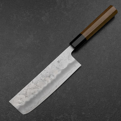 Nakiri Silver Steel #3 Nashiji Washi Buffalo Bubinga Handle 165mm