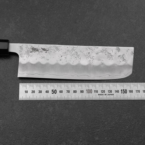 Nakiri Silver Steel #3 Nashiji Washi Buffalo Bubinga Handle 165mm