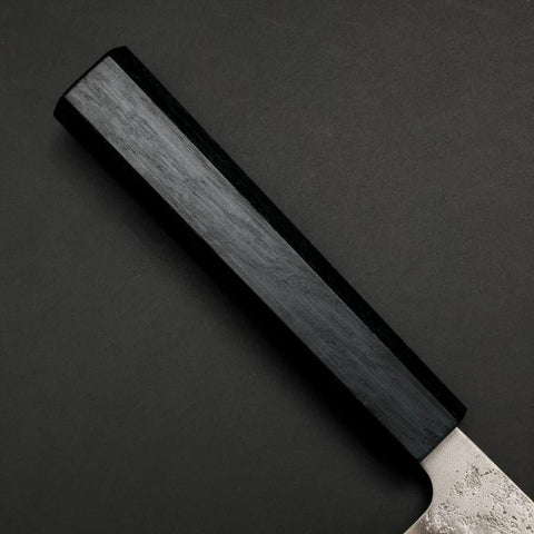 Nakiri Silver Steel #3 Nashiji Washi Manico Urushi Blu Scuro 165mm