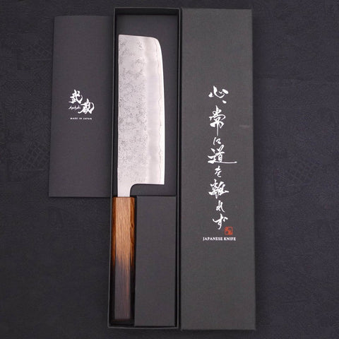 Nakiri Silver Steel #3 Nashiji Yaki Urushi Handle 165mm