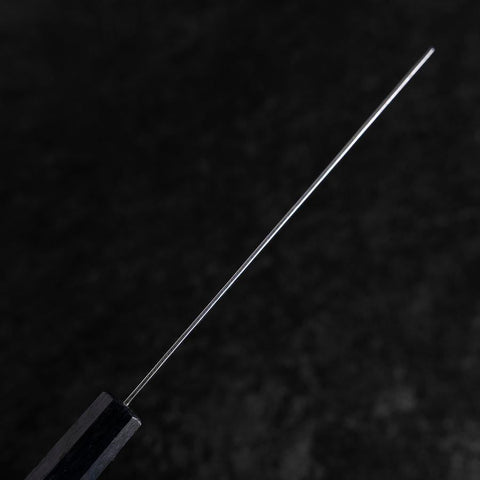 Nakiri Silver Steel #3 Nawame Damascus Dark Blue Urushi Handle 165mm