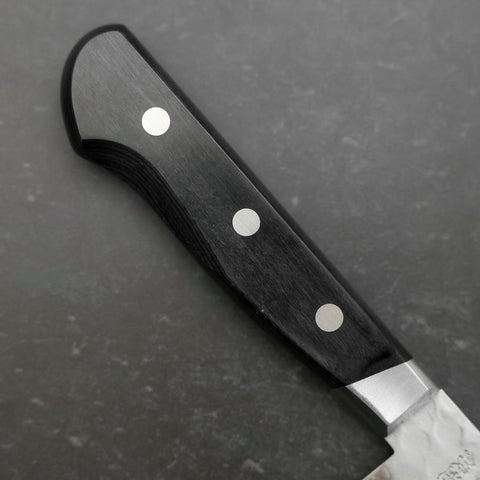 Nakiri Stainless Clad Blue Steel #2 Tsuchime Western Black Handle 170mm