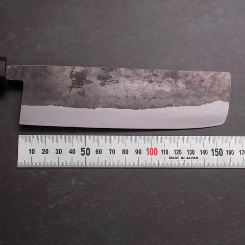 Nakiri Stainless Clad Blue Steel #2 Kurouchi Walnut Handle 165mm
