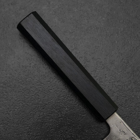 Nakiri Sweden Stainless Steel Nashiji Washi Damascus Blue Urushi Handle 165mm