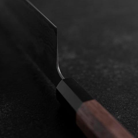 Nakiri Acciaio Inox Svedese Inox Nashiji Washi Damasco Manico Bufalo Noce 165mm