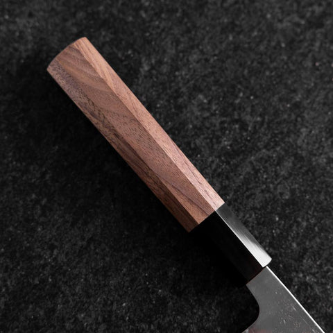 Nakiri Acciaio Inox Svedese Inox Nashiji Washi Damasco Manico Bufalo Noce 165mm