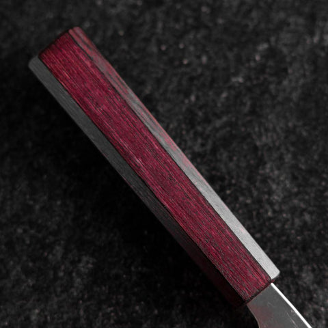 Nakiri Sweden Stainless Steel Nashiji Washi Damascus Purple Urushi Handle 165mm (6.5”)