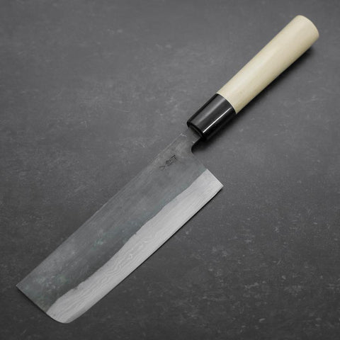 Nakiri V-Toku Kurouchi Damascus Buffalo Magnolia Handle 165mm